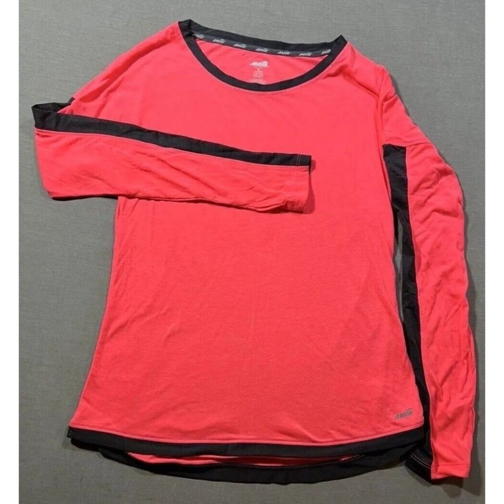 Avia Shirt Women Medium Pink Logo Long  Sleeve‎ Pullover Tee Ladies NWOT
